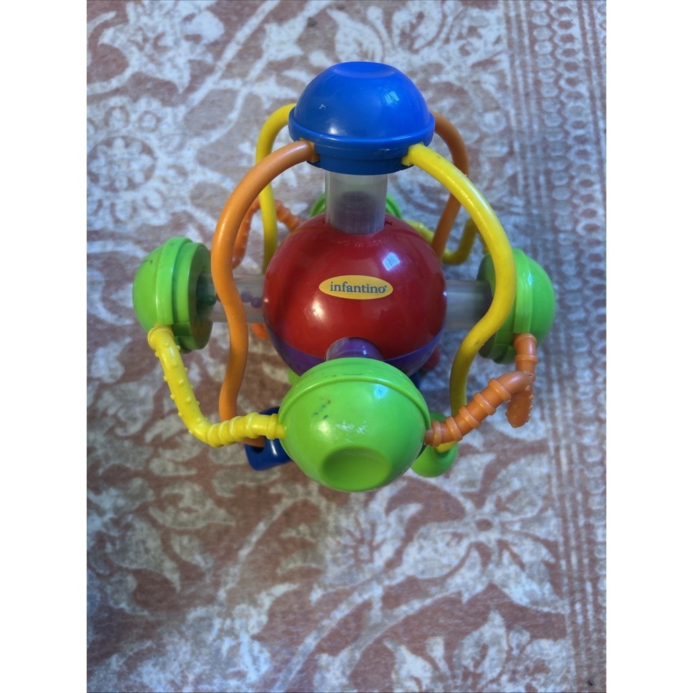 Infantino Sensory Ball 7" Toddler Ball Rattle Puzzle Ball Baby Toy